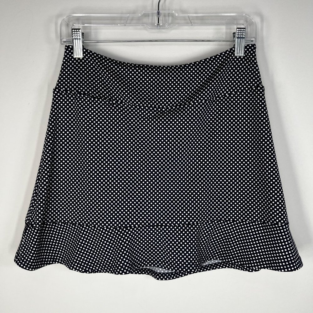 Golftini Putt Putt Pull-on Ruffle Tech Golf Skort Polka Dots Size Small - Picture 2 of 9